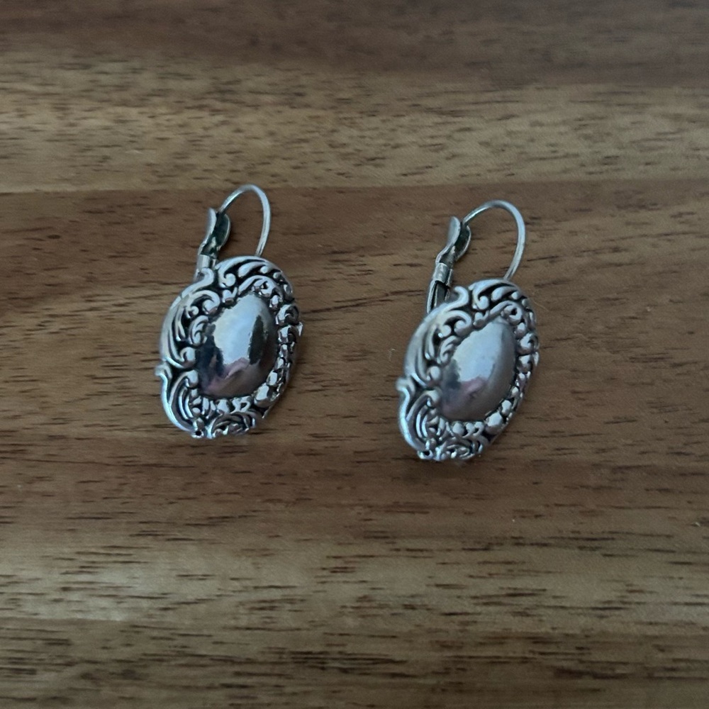 Vintage silver tone earrings boho hippie fairy‎ Cottagecore